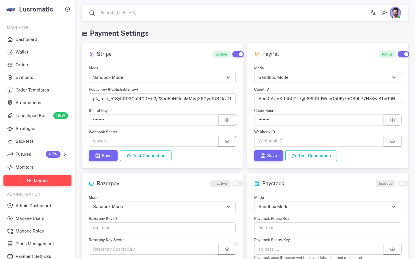 5 Payment Gateways Ready